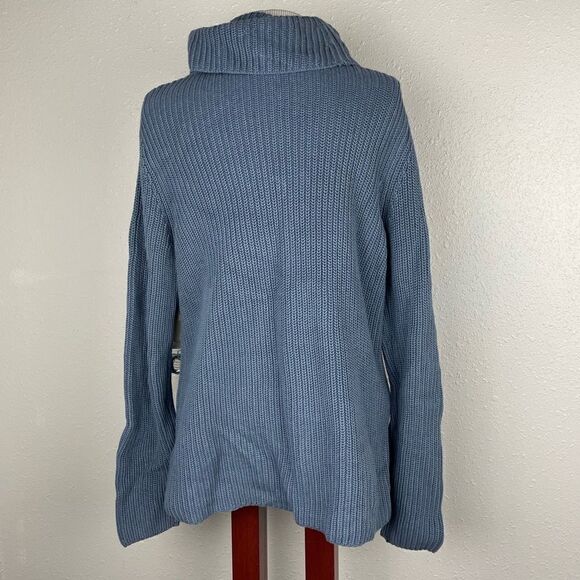 NWT Jones New York Womens Blue Turtleneck Knit Sweater Size S - Picture 1 of 7